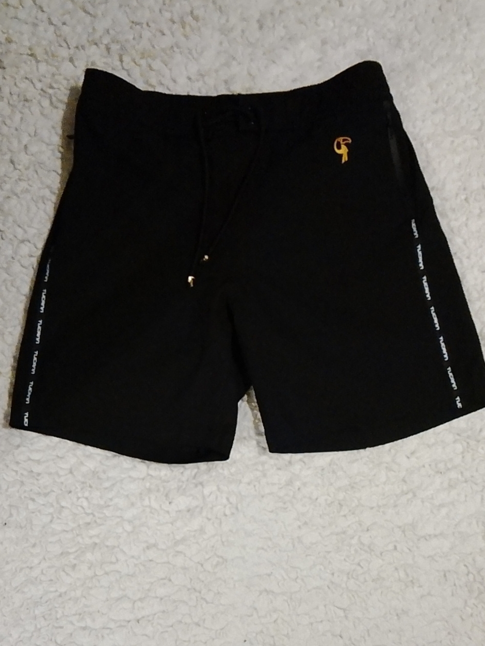 Men's TUCCAN  Athletic Drawstring Shorts in Black Large